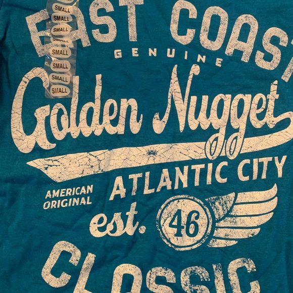 Golden Nugget Casino Atlantic City Blue T-Shirt Size S Small Tee Shirt - Picture 8 of 10